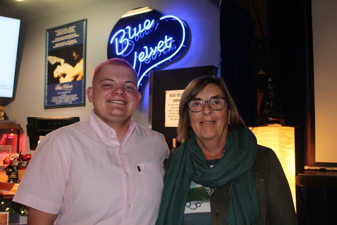 Filmmaker Levi Quartley with his grandmother, Julie Quartley, flew in from the U.K. for the Voices Rising Film Festival.